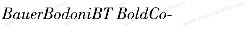 BauerBodoniBT BoldCo字体转换